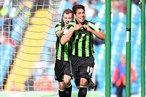 Dist:sptall Prints: Leonardo Ulloa Scores the Game-Changing Goal: Brighton & Hove Albion Take a 2-1 Lead over Leeds United (April 27)