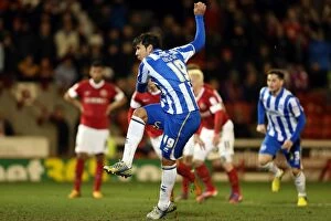 Images Dated 12th March 2013: Leonardo Ulloa's Missed Penalty: Barnsley vs. Brighton & Hove Albion, March 12, 2013