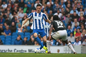 Brentford 10SEP16 Prints: Lewis Dunk in Action: Brighton & Hove Albion vs