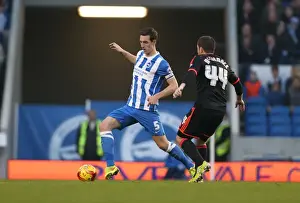 Fulham 29NOV14 Prints: Lewis Dunk in Action: Brighton & Hove Albion vs Fulham