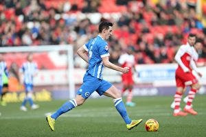 Charlton Athletic 10JAN15 Prints: Lewis Dunk in Action: Charlton Athletic vs