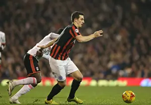 Fulham 29DEC14 Prints: Lewis Dunk in Action: Fulham vs. Brighton & Hove Albion, Craven Cottage (December 2014)
