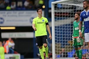 Images Dated 29th August 2015: Lewis Dunk in Action: Ipswich Town vs. Brighton and Hove Albion, Sky Bet Championship (28.08.2015)