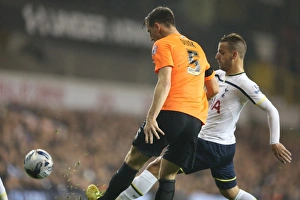 Tottenham Hotspur 29OCT14 Prints: Lewis Dunk in Action: Tottenham vs. Brighton & Hove Albion in the Capital One Cup