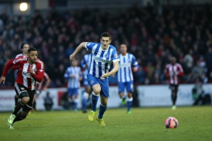 Brentford 03JAN15 Prints: Lewis Dunk in FA Cup Action: Brentford vs. Brighton and Hove Albion (03JAN15)