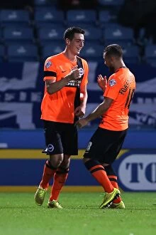Images Dated 21st October 2014: Lewis Dunk Scores: Huddersfield vs. Brighton & Hove Albion, October 2014