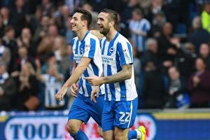 Images Dated 29th October 2016: Lewis Dunk Scores the Winning Goal for Brighton & Hove Albion Against Norwich City (29OCT16)