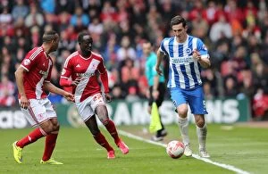 Images Dated 2nd May 2015: Lewis Dunk's Determined Performance: Middlesbrough vs. Brighton & Hove Albion (02MAY15)