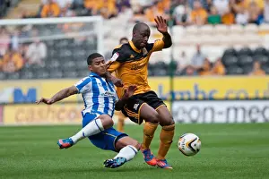 Hull City - 18-08-2012 Prints: Liam Bridcutt: Battle at KC Stadium - Hull City vs Brighton & Hove Albion, August 18, 2012