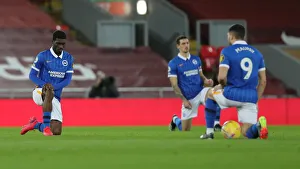 Black Lives Matter Gallery: Liverpool v Brighton and Hove Albion Premier League 03FEB21
