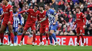 Jostles For Position Prints: Liverpool v Brighton and Hove Albion Premier League 31MAR24