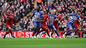 Jostles For Position Prints: Liverpool v Brighton and Hove Albion Premier League 31MAR24