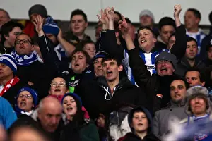Cardiff City - 19-02-2013 Prints: A Look Back: Intense Clash - Brighton & Hove Albion vs