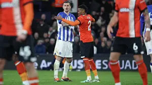 Jostles For Position Prints: Luton Town v Brighton and Hove Albion Premier League 30JAN24