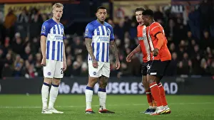 Jostles For Position Prints: Luton Town v Brighton and Hove Albion Premier League 30JAN24