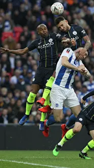 Manchester City vs. Brighton and Hove Albion: Emirates FA Cup Semi-Final Battle at Wembley Stadium (06APR19)