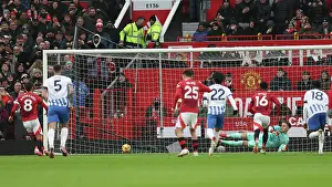 Takes A Penalty And Prints: Manchester United v Brighton and Hove Albion Premier League 19JAN25