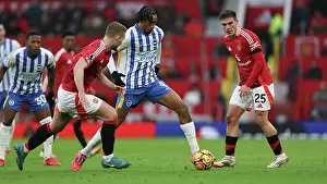 Weaves His Way Through Prints: Manchester United v Brighton and Hove Albion Premier League 19JAN25