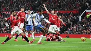 Scores A Goal 1 2 Prints: Manchester United v Brighton and Hove Albion Premier League 19JAN25