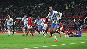 Scores A Goal 1 2 Prints: Manchester United v Brighton and Hove Albion Premier League 19JAN25