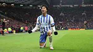 Scores A Goal 1 2 Prints: Manchester United v Brighton and Hove Albion Premier League 19JAN25