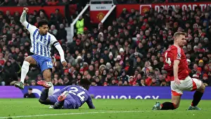 Scores A Goal 1 3 Prints: Manchester United v Brighton and Hove Albion Premier League 19JAN25