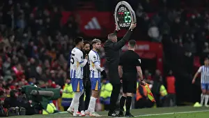 Substitution Prints: Manchester United v Brighton and Hove Albion Premier League 19JAN25