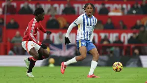 Evades A Challenge Prints: Manchester United v Brighton and Hove Albion Premier League 19JAN25