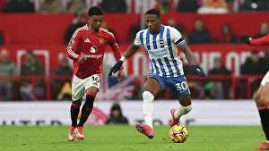 Skips Past Prints: Manchester United v Brighton and Hove Albion Premier League 19JAN25