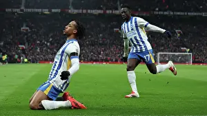 Scores A Goal 1 2 Prints: Manchester United v Brighton and Hove Albion Premier League 19JAN25