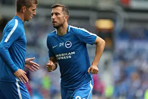 Markus Suttner in Action: Brighton & Hove Albion vs Manchester City (Premier League, 12th August 2017)