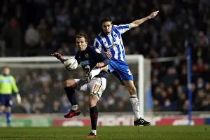 Blackburn Rovers - 12-02-2013 Prints: Matthew Upson Tackles Jordan Rhodes: Brighton & Hove Albion vs
