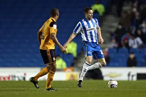 Hull City - 09-02-2013 Prints: Matthew Upson's Intense Concentration: Brighton & Hove Albion vs Hull City