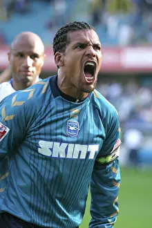 Michel Kuipers of Brighton and Hove Albion FC Roars Loudly on the Field