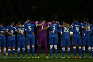 Bournemouth 01NOV14 Prints: Minutes of Silence: Honoring the Past at Brighton and Hove Albion's SkyBet Championship Match vs