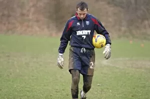 A muddy Wayne Henderson after training at Falmer