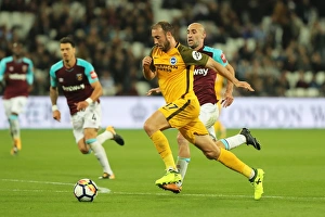 West Ham United 20OCT17 Prints: Murray's Determination: West Ham vs. Brighton & Hove Albion, Premier League 2017