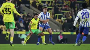Jostles For Position Prints: Norwich City v Brighton and Hove Albion Emirates FA Cup 11JAN25
