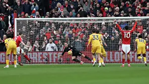 Takes A Penalty And Prints: Nottingham Forest v Brighton and Hove Albion Premier League 01FEB25