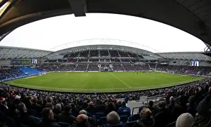 Banner Prints: Panoramic View of American Express Community Stadium: Brighton and Hove Albion vs