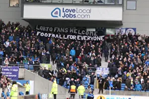 Panoramic View of American Express Community Stadium: Brighton and Hove Albion vs. Bolton Wanderers during Sky Bet Championship Match (February 13, 2016)