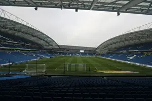 Fulham 26NOV16 Prints: Panoramic View of American Express Community Stadium: Brighton and Hove Albion vs Fulham
