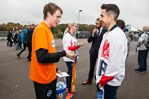 Paralympian Will Bayley Cheers for Brighton and Hove Albion at Norwich City Championship Match, October 2016