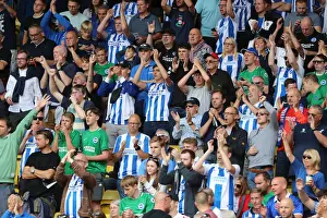 Passionate Battle: Watford vs. Brighton and Hove Albion Fans at Vicarage Road (11AUG18)