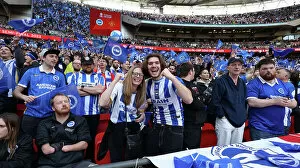 Images Dated 23rd April 2023: Passionate Brighton & Hove Albion Fans at FA Cup Semi-Final vs Manchester United (23APR23)