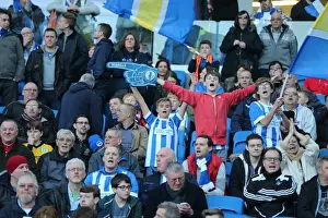 Fulham 29NOV14 Prints: Passionate Clash: Brighton & Hove Albion vs Fulham Fans at American Express Community Stadium (29NOV14)