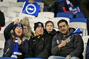 Images Dated 25th February 2015: Passionate Fan Showdown: Brighton & Hove Albion vs Leeds United at American Express Community
