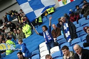 Images Dated 3rd April 2015: Passionate Fan Showdown: Brighton & Hove Albion vs. Norwich City at American Express Community