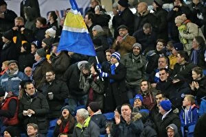 Images Dated 25th February 2015: Passionate Fan Showdown: Brighton and Hove Albion vs Leeds United at the American Express