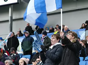 Wolverhampton Wanderers 14MAR15 Prints: Passionate Moment: Brighton and Hove Albion Fans during the Sky Bet Championship Match vs